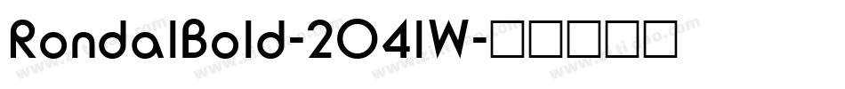 RondalBold-2O4lW字体转换