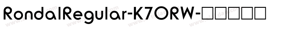 RondalRegular-K7ORW字体转换