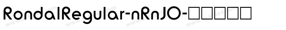 RondalRegular-nRnJO字体转换