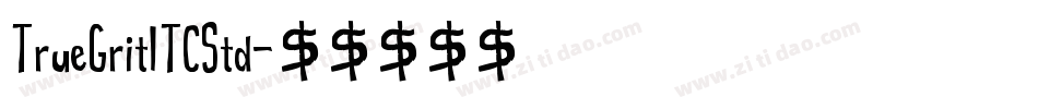 TrueGritITCStd字体转换