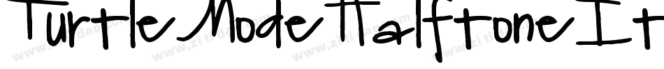 TurtleModeHalftoneItalic-X3Z5o字体转换