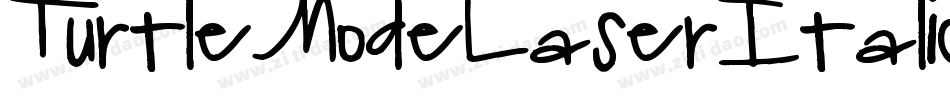 TurtleModeLaserItalic-p796R字体转换
