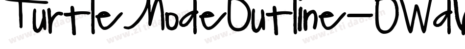 TurtleModeOutline-0Wd64字体转换