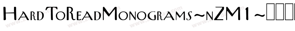 HardToReadMonograms-nZM1字体转换