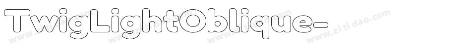 TwigLightOblique字体转换