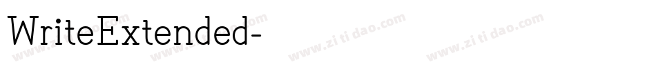 WriteExtended字体转换