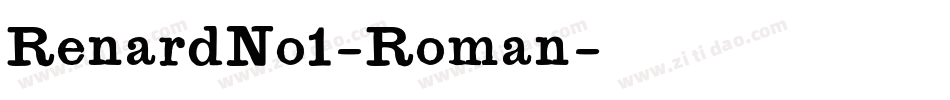 RenardNo1-Roman字体转换