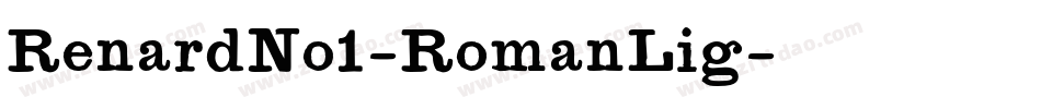 RenardNo1-RomanLig字体转换