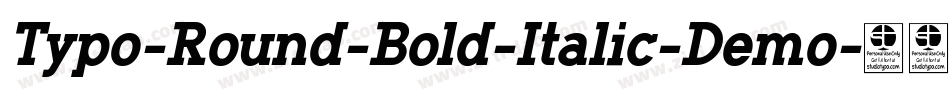 Typo-Round-Bold-Italic-Demo字体转换