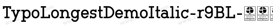 TypoLongestDemoItalic-r9BL字体转换