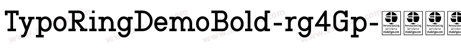 TypoRingDemoBold-rg4Gp字体转换