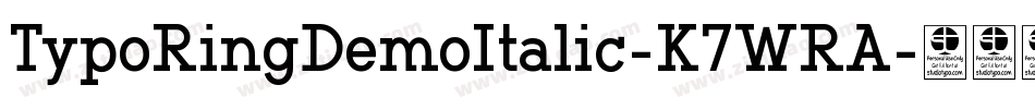 TypoRingDemoItalic-K7WRA字体转换