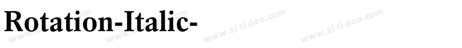 Rotation-Italic字体转换