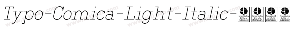 Typo-Comica-Light-Italic字体转换