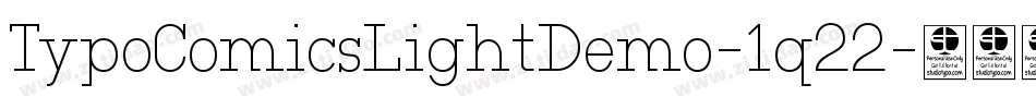 TypoComicsLightDemo-1q22字体转换