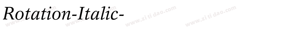 Rotation-Italic字体转换