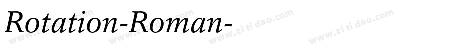 Rotation-Roman字体转换