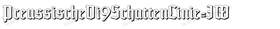 PreussischeVi9SchattenLinie-JW9E字体转换