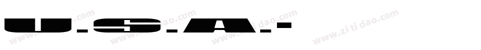 U.S.A.字体转换