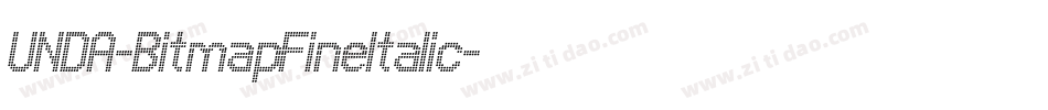 UNDA-BitmapFineItalic字体转换