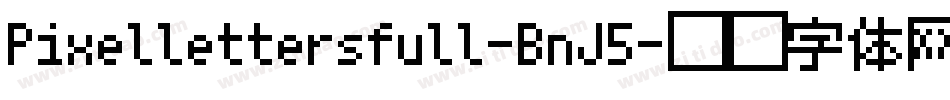 Pixellettersfull-BnJ5字体转换