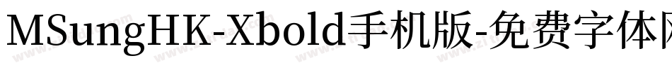 MSungHK-Xbold手机版字体转换