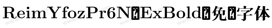 ReimYfozPr6N-ExBold字体转换