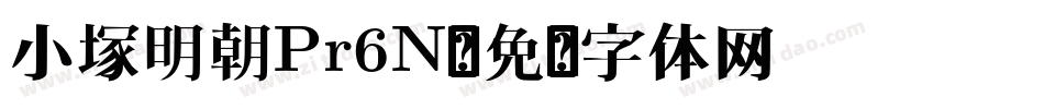 小塚明朝Pr6N字体转换