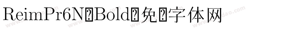 ReimPr6N-Bold字体转换