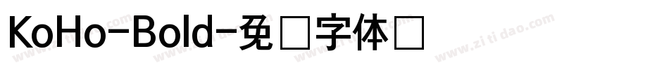 KoHo-Bold字体转换