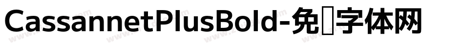 CassannetPlusBold字体转换