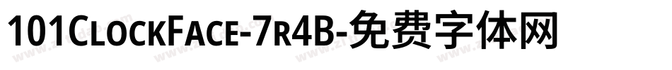 101ClockFace-7r4B字体转换
