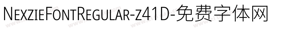 NexzieFontRegular-z41D字体转换
