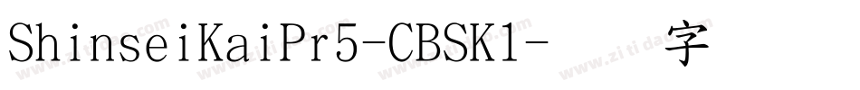 ShinseiKaiPr5-CBSK1字体转换