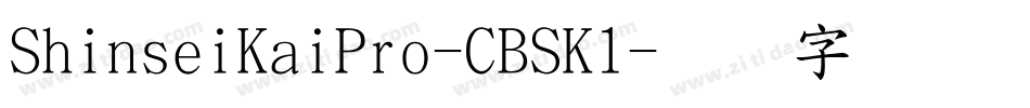ShinseiKaiPro-CBSK1字体转换