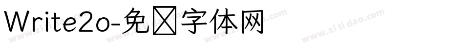 Write2o字体转换