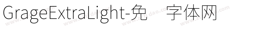 GrageExtraLight字体转换