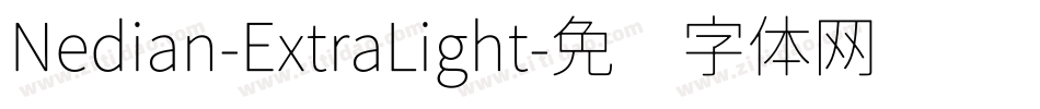 Nedian-ExtraLight字体转换