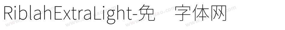 RiblahExtraLight字体转换