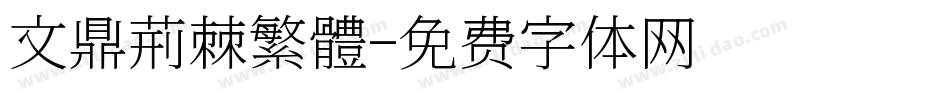文鼎荊棘繁體字体转换