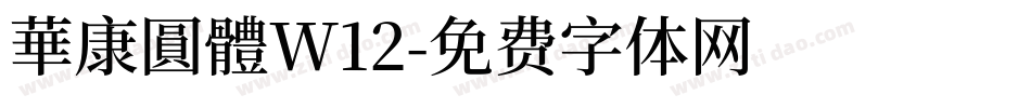 華康圓體W12字体转换
