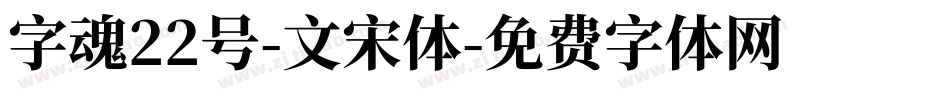 字魂22号-文宋体字体转换