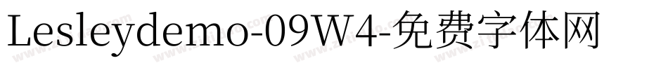 Lesleydemo-09W4字体转换 Lesleydemo-09W4字体转换