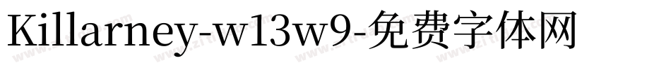 Killarney-w13w9字体转换