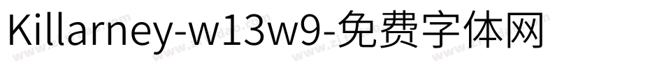 Killarney-w13w9字体转换