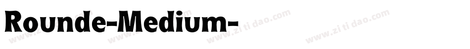 Rounde-Medium字体转换