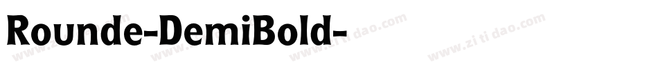 Rounde-DemiBold字体转换