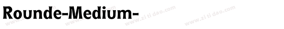 Rounde-Medium字体转换