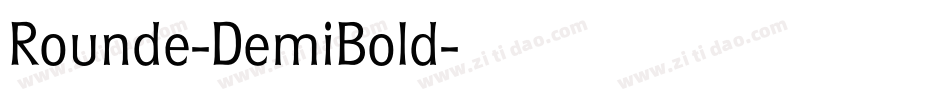 Rounde-DemiBold字体转换