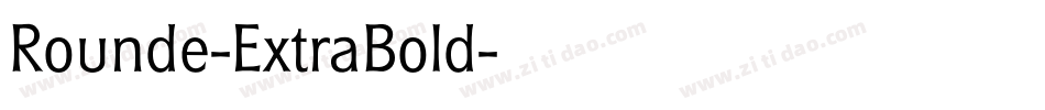 Rounde-ExtraBold字体转换